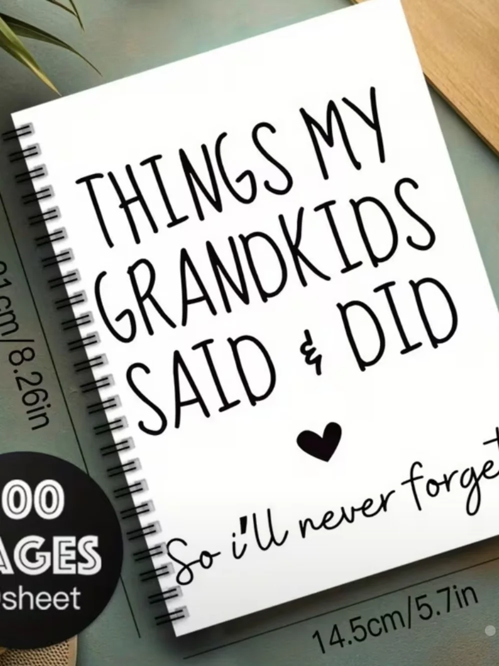 Things My Grandkids Said & Did Spiral Notebook - White